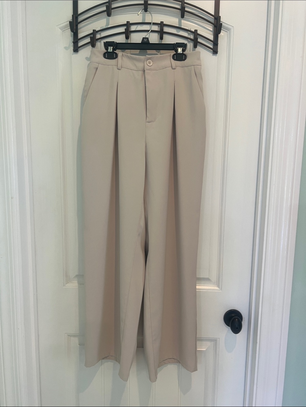 Women’s Pleated Wide-Leg Dress Pants - Beige